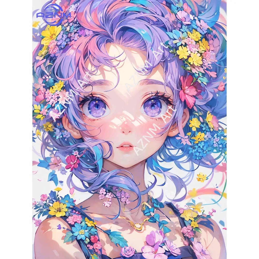 1pc Diamond Painting Japanese Cartoon Girl Miku  Painting Cross  Art Mosaic Home Decor Gift view 4