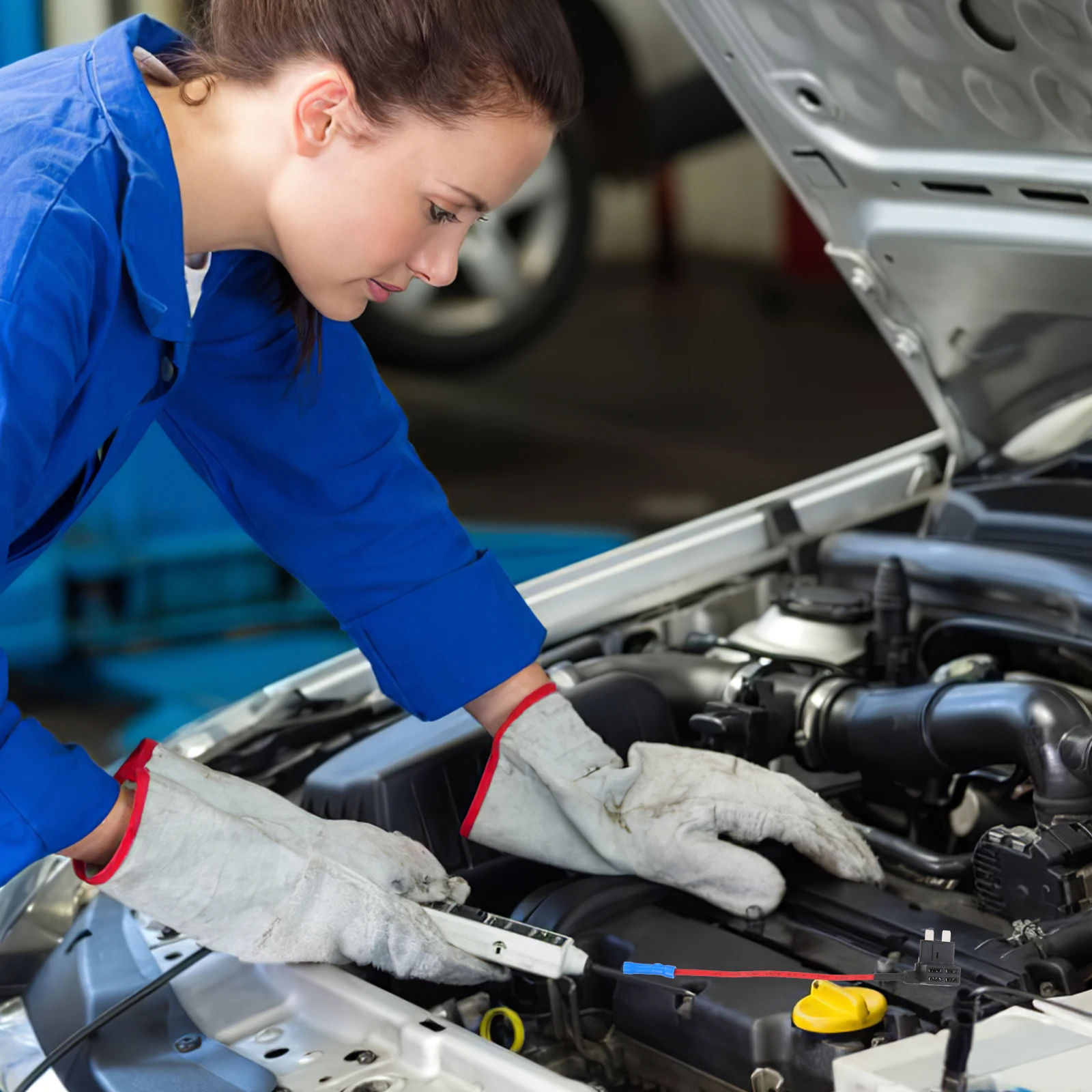 

6pcs Inline Fuse Holders Small Medium Mini Blue Car Electrical Devices 10A Wire Heavy Duty Fuse Taps Circuit Protector