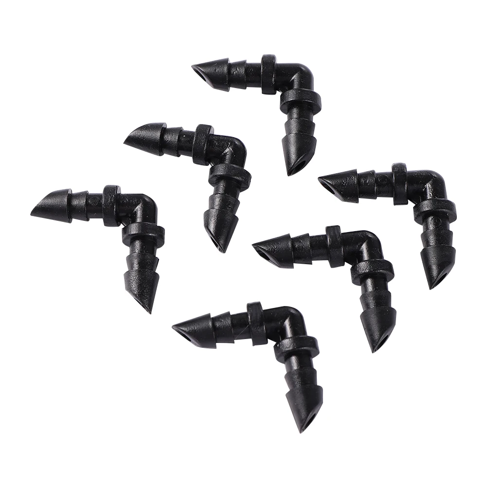 Barbed 90 Degrees Elbow 4/7mm Hose Connector Garden Irrigation Watering Connection Fittings 1/4 Inch Pipe Connectors 20 Pcs