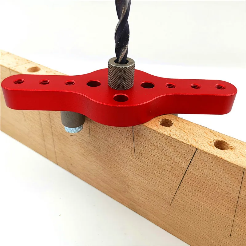 6/8/10mm Alloy Vertical Pocket Hole Jig Woodworking Drilling Locator Wood Dowelling Self Centering Drill Guide Kit Hole Puncher