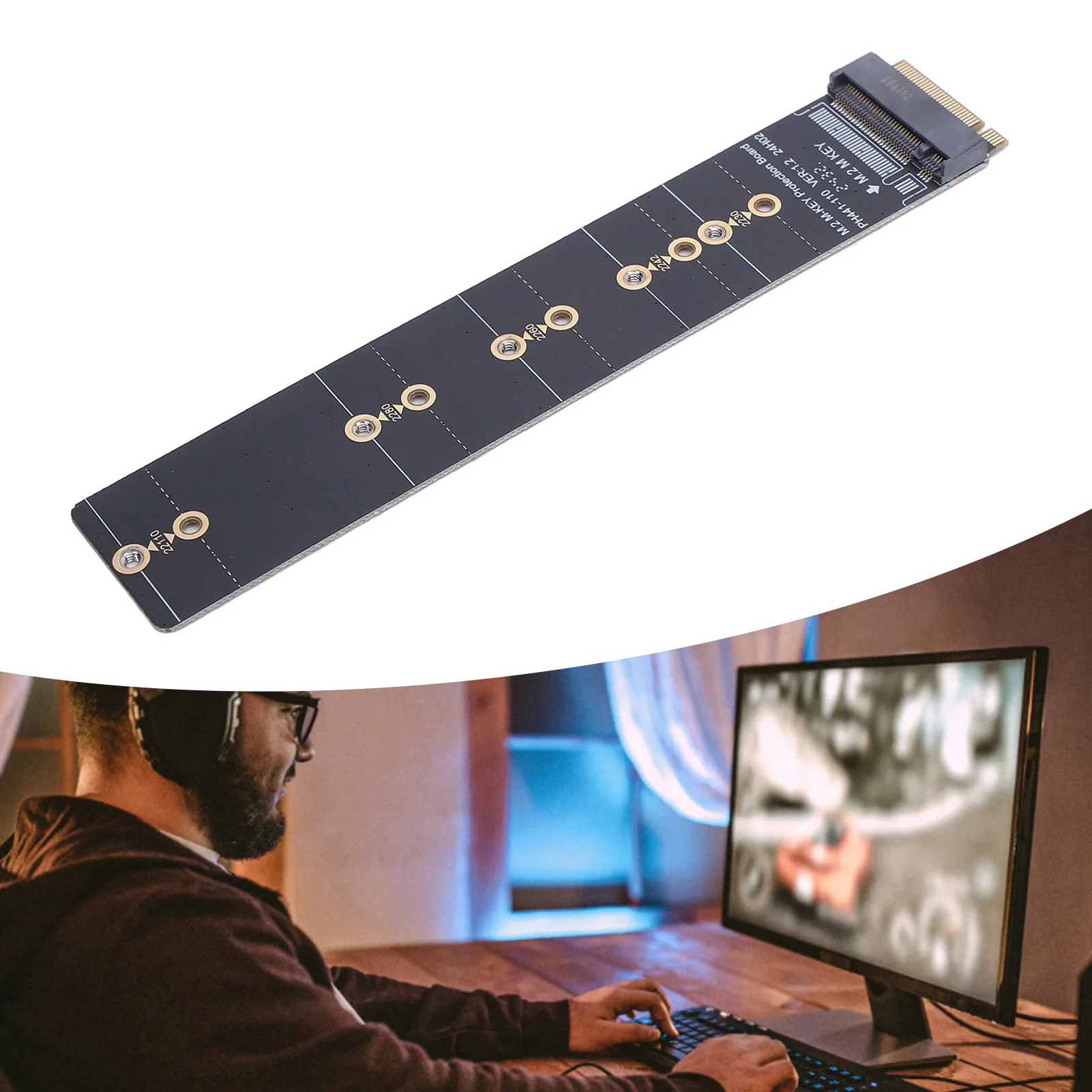

Тестовая карта M.2 SSD PH441 Карта расширения M.2 NVME Поддержка жесткого диска PCIE SSD Тестовая плата M.2 Mkey