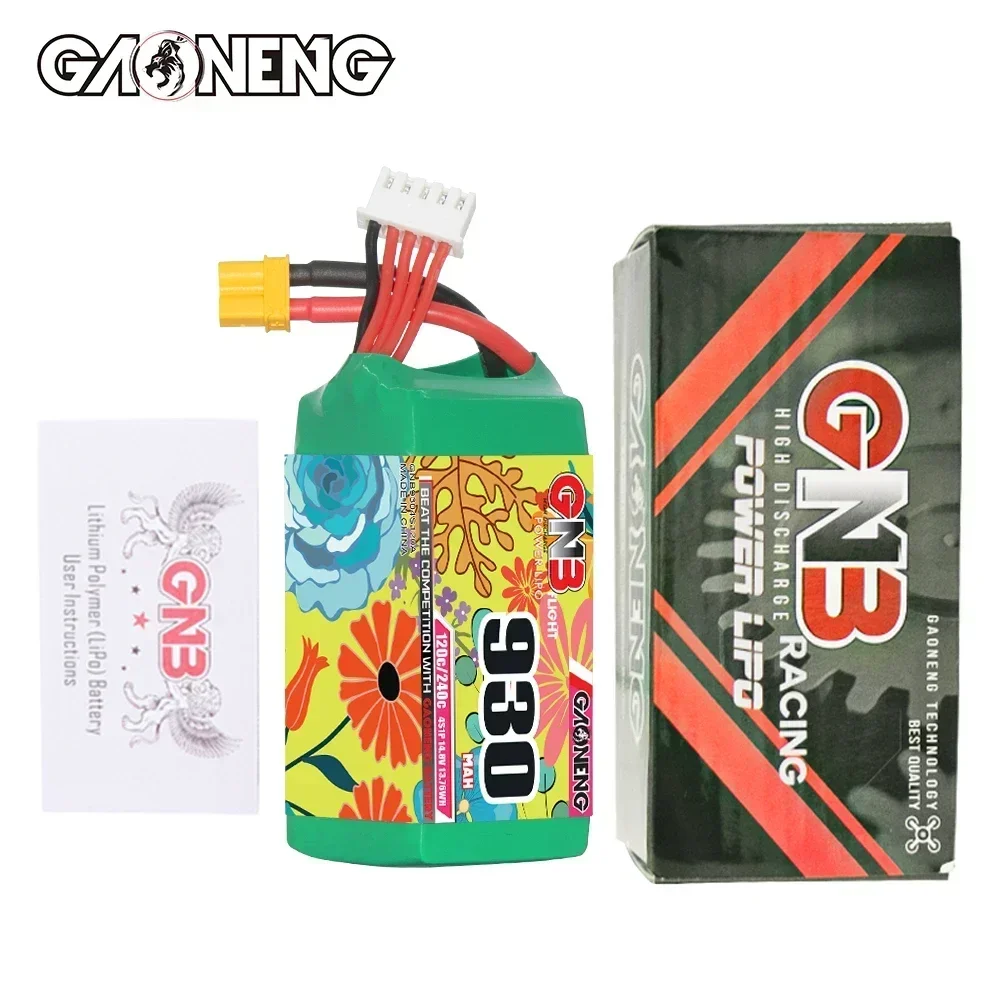 GNB 2S-7.4V 3S-11.1V 4S-14.8V 6S-22.2V 930mAh 120C GNB LiPO Batteria Per FPV Racing Drone RC Elicottero Parti di Aerei