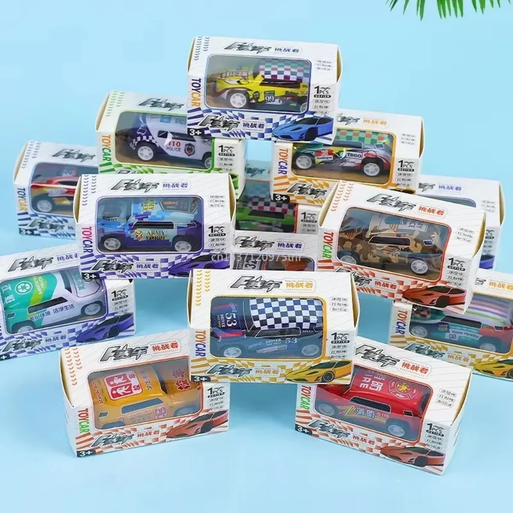 Modelo de coche de acrobacias para niños, cuerpo de aleación, salto de eyección, Mini coches de simulación, vehículo fundido a presión, juguetes coleccionables para niños, regalo