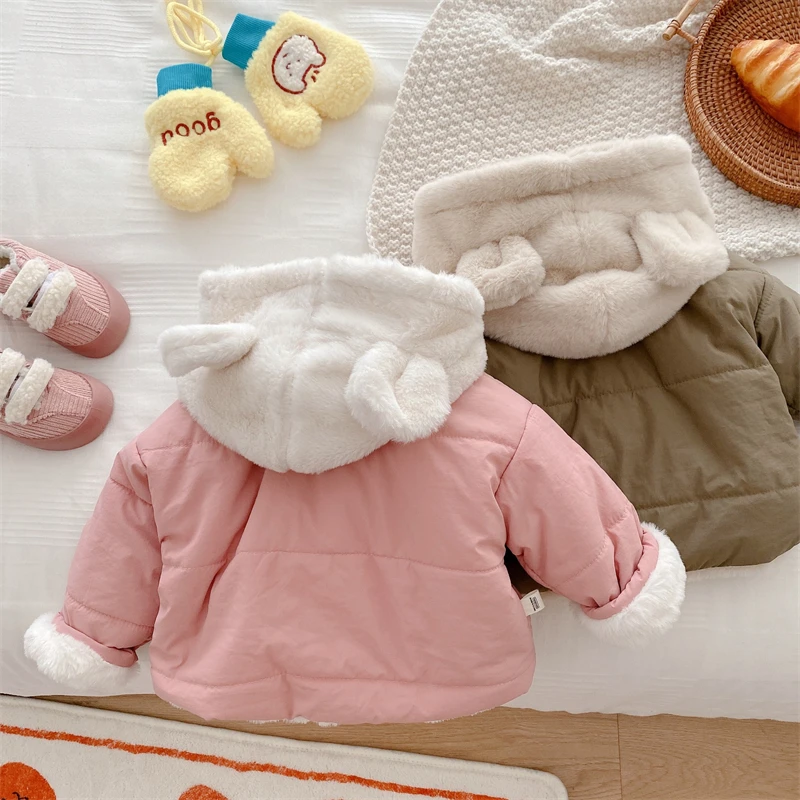 0-5 Years Kids Clothing Toddler Autumn Winter Hooded Coat Baby Girls Warm Jacket Children Neutral Parka Outerwear Boy Warm Coat