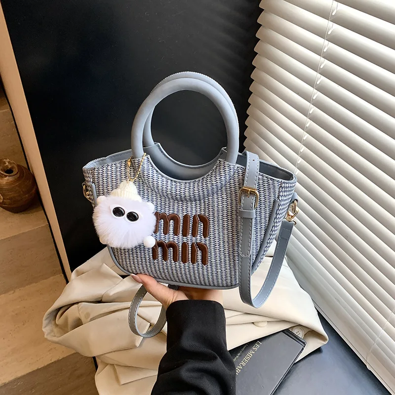 

2025 New Women's Bucket Bag - Embroidered Crossbody/Shoulder Handbag, Vintage Small Designer Purse with Leather Texture