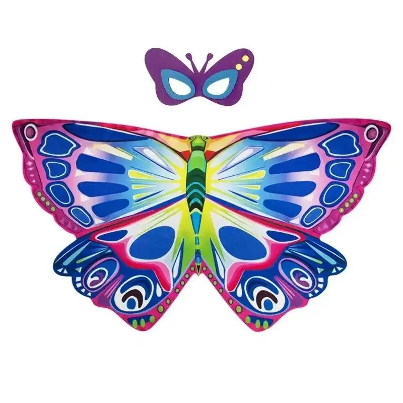 Ensemble de costumes de princesse papillon colorés pour enfants et filles, costumes de scène, bandeaux, jupes de lapin, 4 pièces