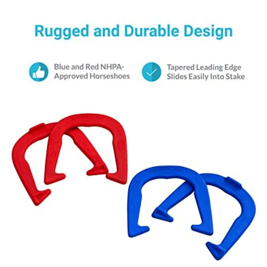 American Professional Series horseshoes for competitive use solid steel silver durable and regulation-compliant