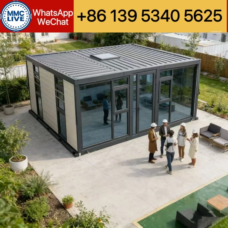 

Складной контейнерный домик для 2-3 спальни, расширяемый контейнерный домик, летняя вилла, сборный мобильный и портативный капсульный дом.