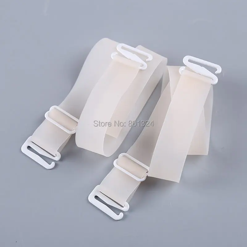 Carefree Fish 1.5cm wide silicone Women Invisible bra Straps Lady Bra Non-slip Shoulder Straps Transparent Underwear bra strap