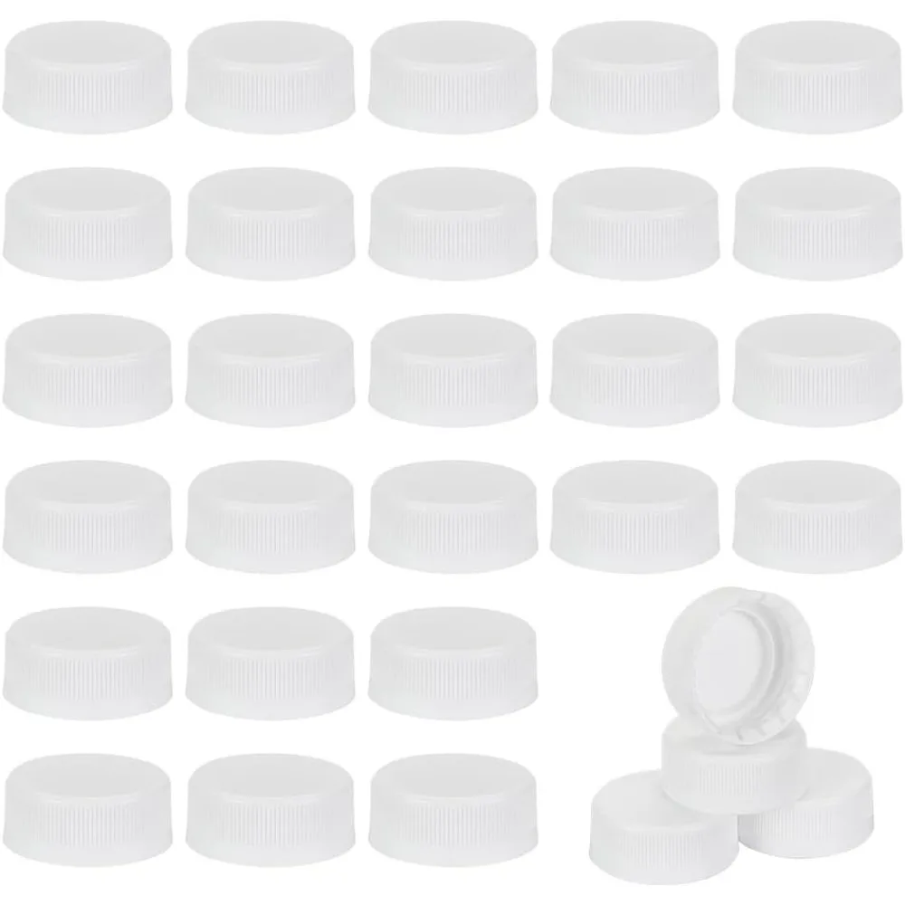 100Pcs White Plastic Bottle Caps 39mm Inner Diameter Tamper Seal Lids 1.6x0.6 Inch Bottle Jug Storage Cap Lids Replacement Caps