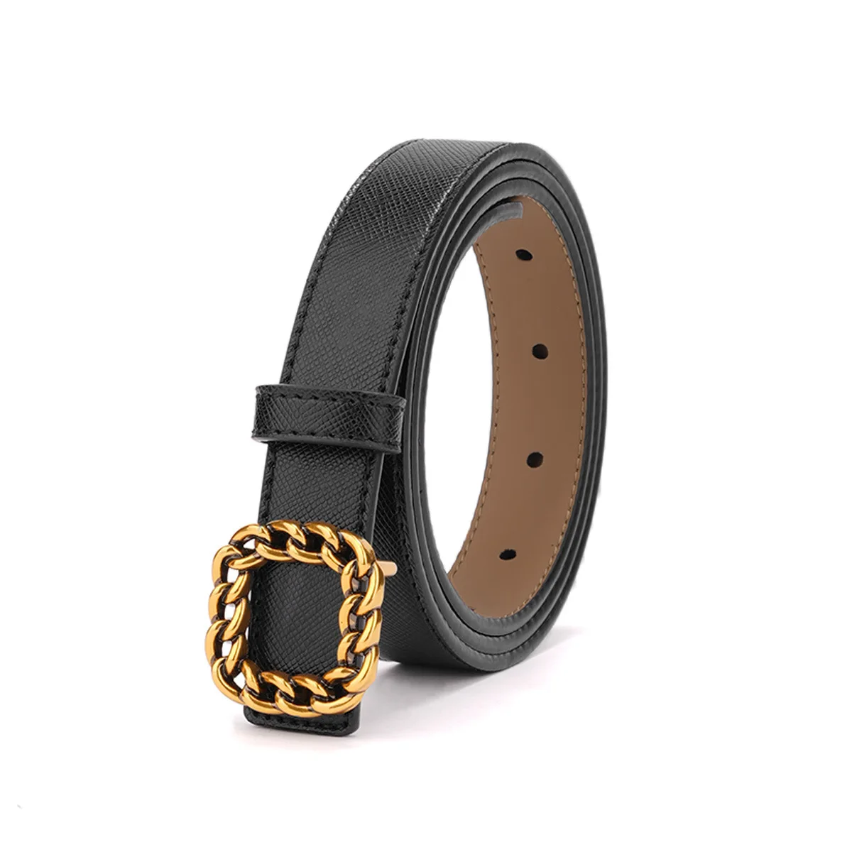 女性の本革牛革ベルト、多用途でファッショナブルな女性の装飾ベルト、新しいシンプルな装飾ジーンズベルト