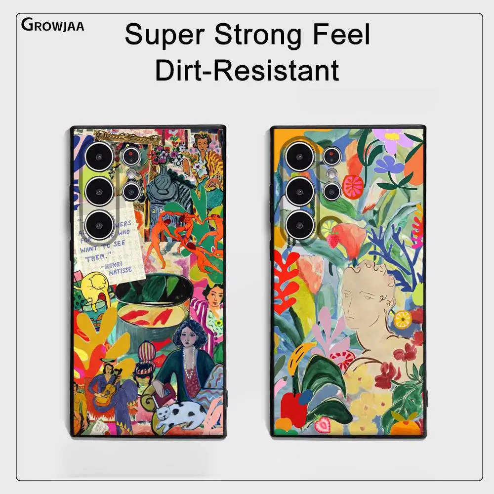 

H-Henri M-Matisse Phone Case For Samsung Galaxy S25 S24 S22 S23 Ultra S21 S20 Plus 5G Frosted Non-Slip Full Cover Soft Case