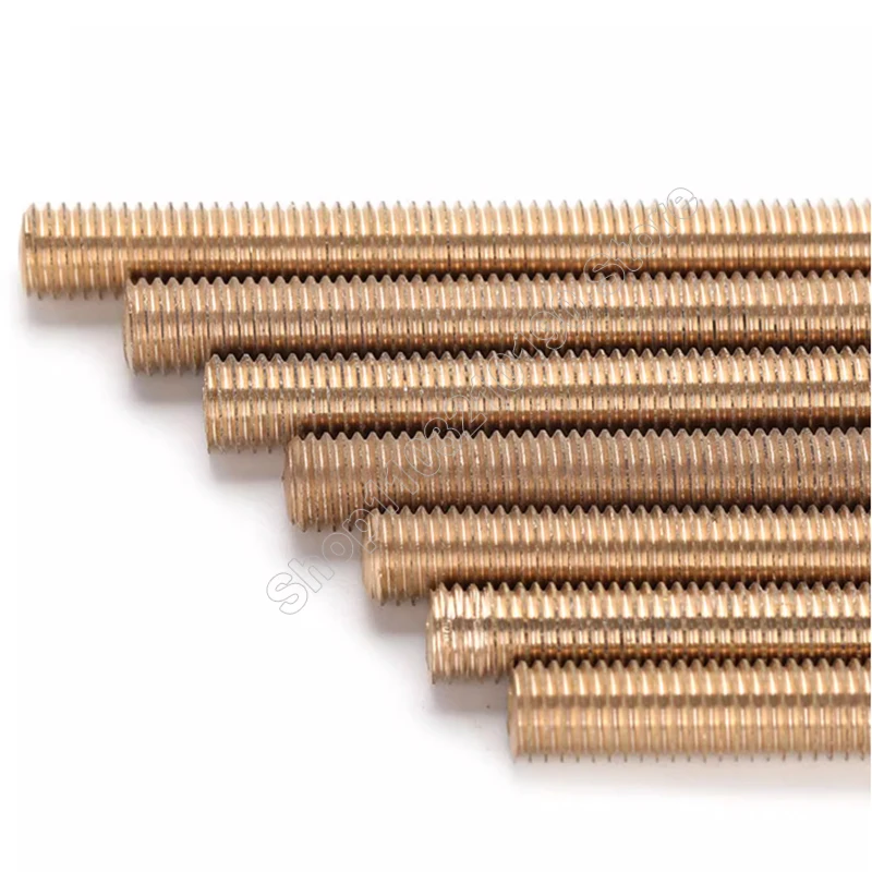 Brass Thread Rod M2 M2.5 M3 M4 M5 M6 M8 M10 M12 M14 M16 M18 M20 Brass Metric Bolt Full Thread Shaft Rod Bar Stud Length200-500mm
