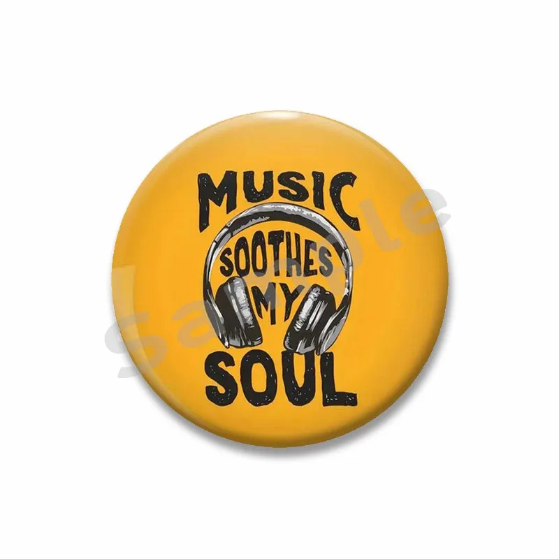 موجة كبيرة قبالة كاناغاوا زر دبابيس مضحك أنا أحب ايمو بنين شارة بروش مستديرة DIY بها بنفسك ظهره الملابس والاكسسوارات مجوهرات هدايا