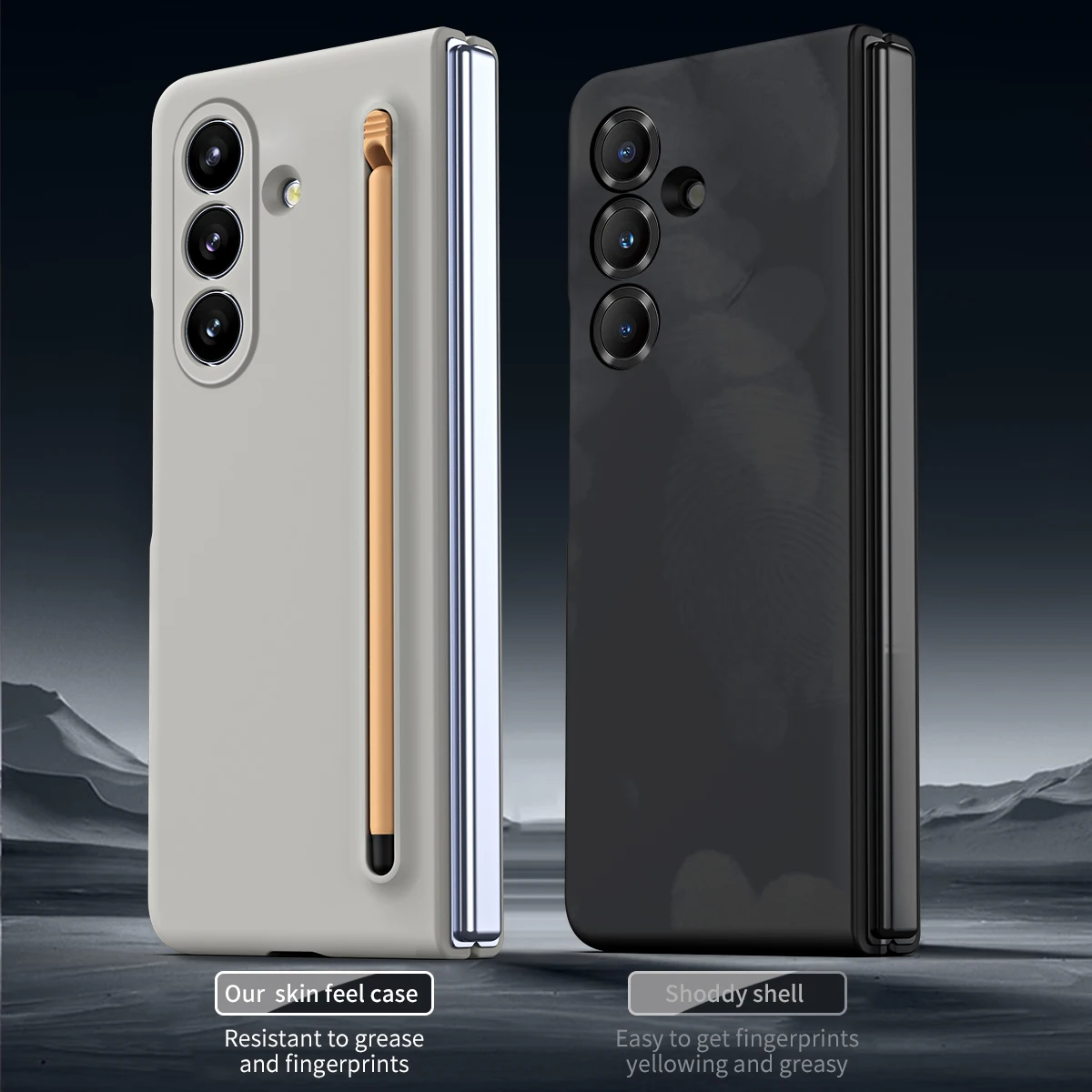 For Samsung Galaxy Z Fold 8 7 6 5 4 3 Fold 7 Z Fold Protective Cover Matte Shockproof with Pen Slot with S Pen Phone Case