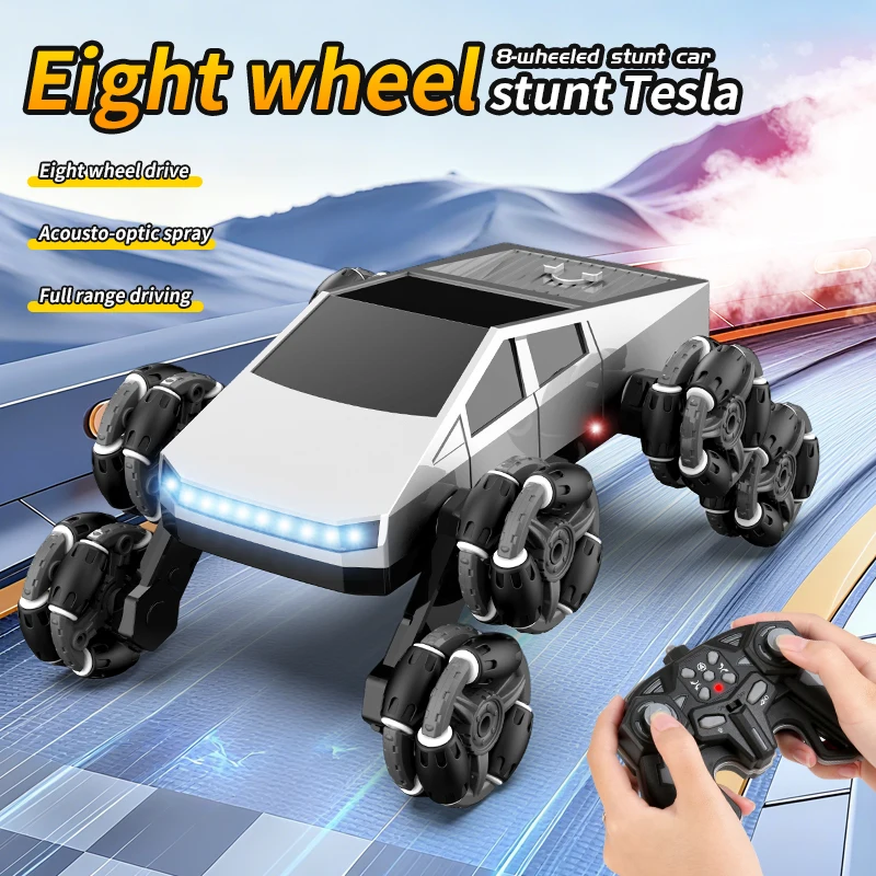 

New special stunt eight-wheel drive drifting remote control car, with realistic spray effect, 360° rotation, as a Christmas gift