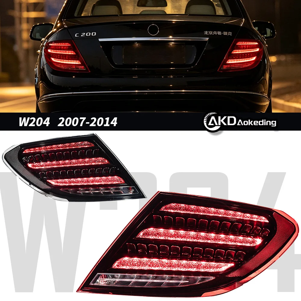 Auto Parts For Benz W204 Taillight 2007-2013 C200 C260 C300 latest Styling Brake reversing light Car Accesorios Modified