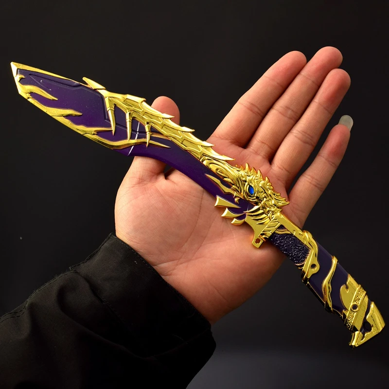 30 ซม./11.81in CrossFire เกมอุปกรณ์ต่อพ่วง Fire Unicorn เนปาล Unyielding Veteran การฝึกอบรมมีดอาวุธโลหะรุ่นของเล่นหัตถกรรมของขวัญ