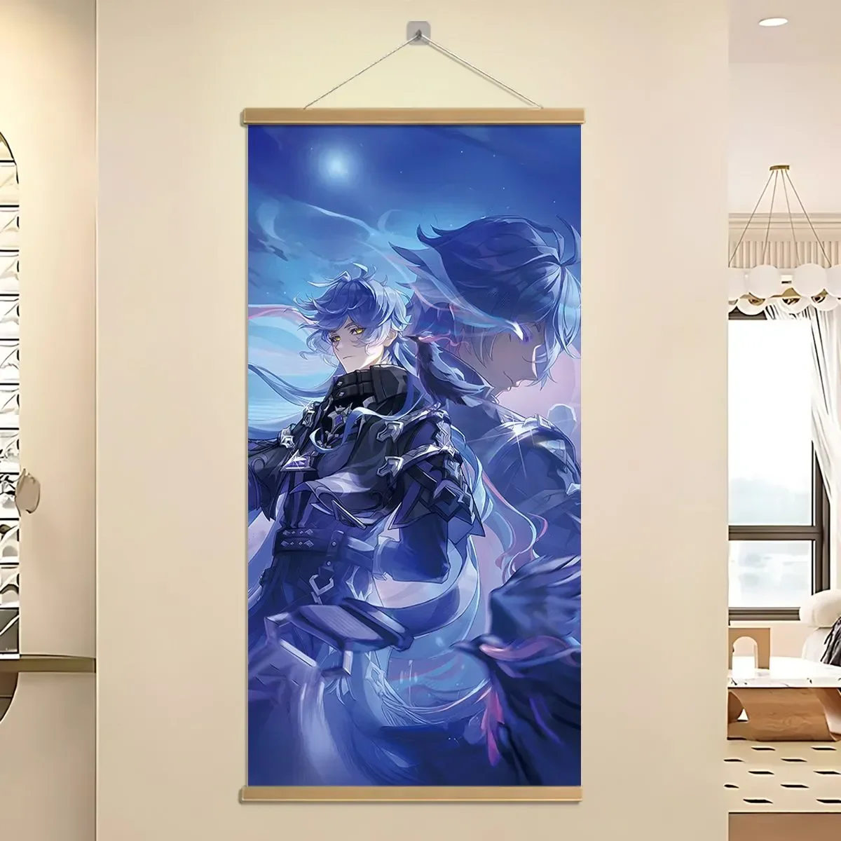 Genshin Impact Kyryll Chudomirovich Flins Cosplay Scroll painting wall painting Anime decorative painting Halloween gift