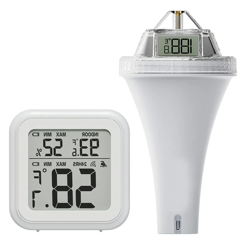 Multi-Environment Floating Pool Thermometer With Indoor Humidity Monitoring And Precise Temperature Readings