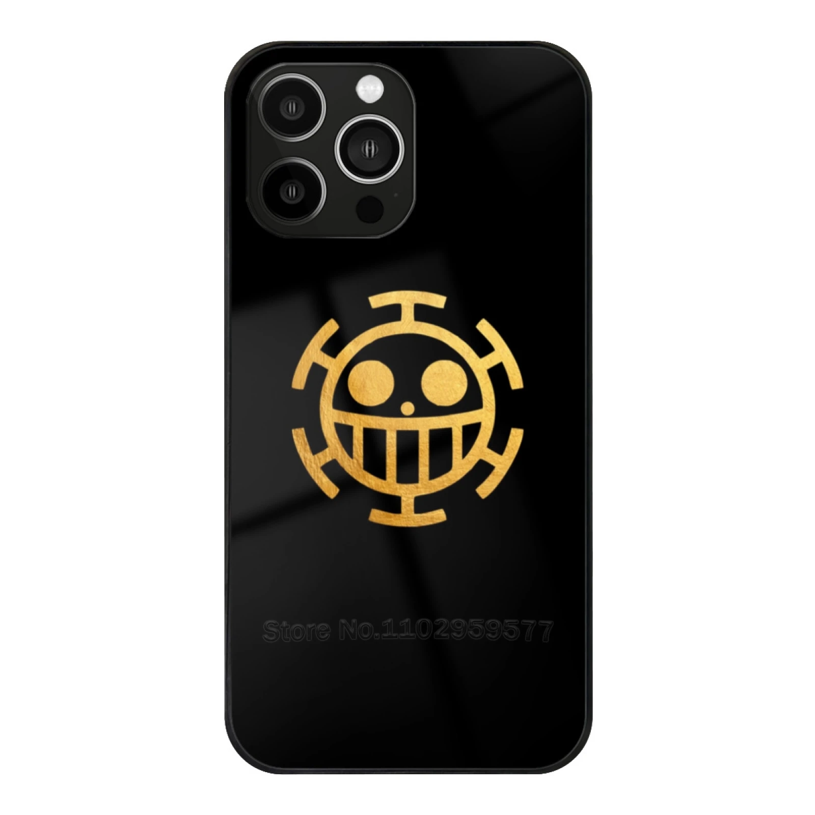 Trafalgar D. Water Law Gold Tempered Glass Case For Iphone 15 14 13 12 11 Pro Max Mini X Xr Xs Max 8 7 Trafalgar Law Trafalgar