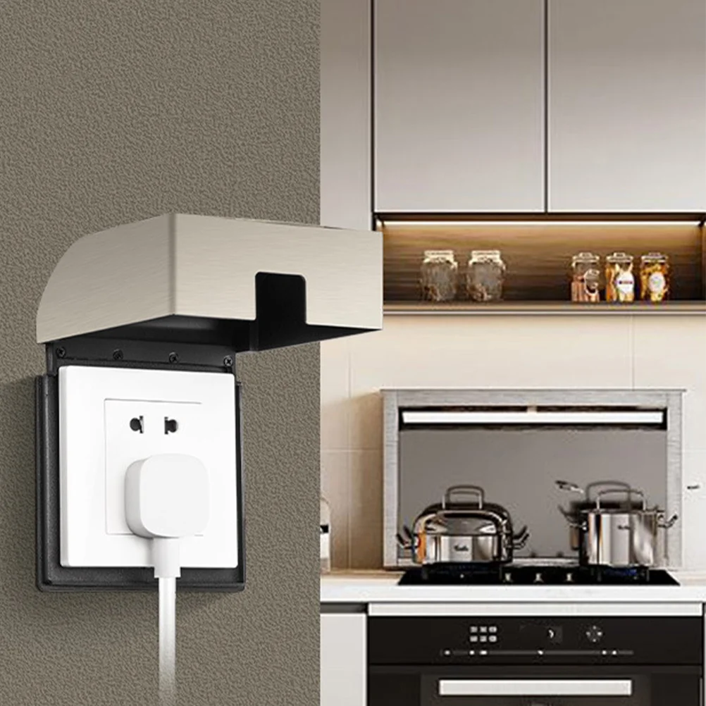 Waterproof Outlet Cover Stainless Steel Weatherproof Electrical Box For Outdoor Bathroom Kitchen Use Socket Protector Panel