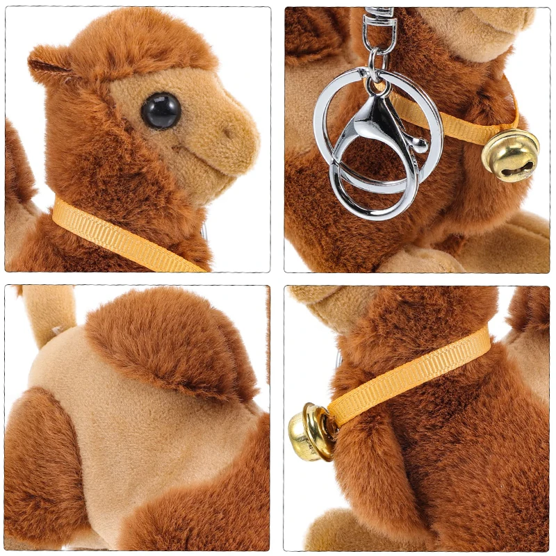 30Pcs Camel Plush Keychains Doll Small Desert Boat Tourist Souvenir Camel Pendant Keychain