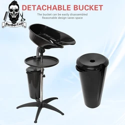 Lavabo de champú para barbería, lavabo móvil de altura ajustable para lavar el cabello en coche, peluquería, bañera, fregadero, salón de belleza, accesorios para el hogar