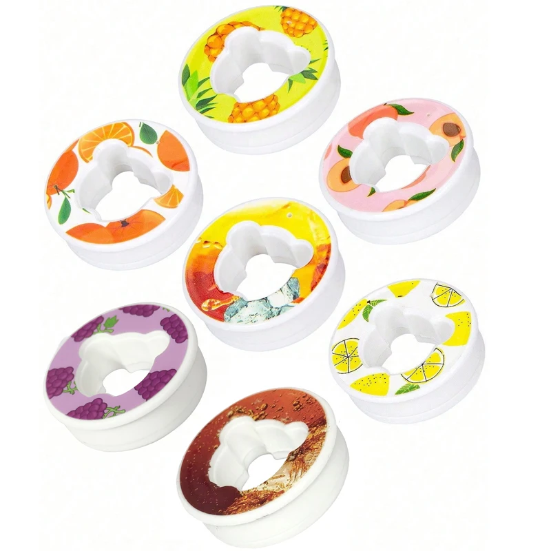 7/5pcs Beer Fruit Drinken Smaak Pods Lucht Smaak Pods Waterfles Smaak Caps Fruit Geur Pods voor Waterflessen Sport Tool