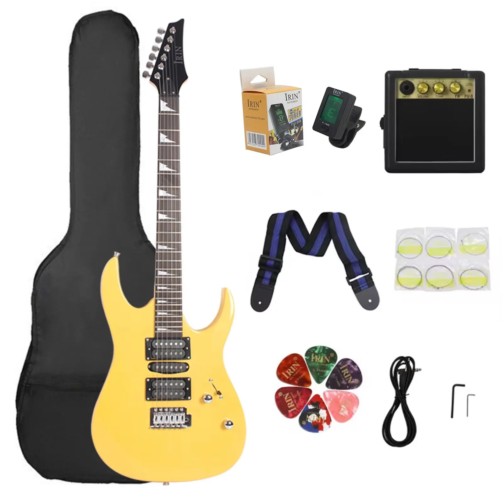 Electric Guitar Set R-170 Classic Universal Primer 24 Starter Kit for Adults And Children - Beginner-Friendly Guitar Kit