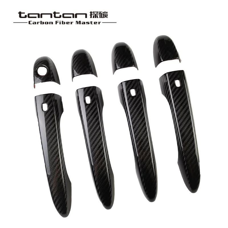 tantan Car Exterior Accessories Door Handle Cover Carbon Fiber For Maserati Ghibli Levante Carbon Fiber Auto Parts Sticker