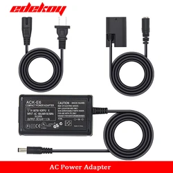 Decoded ACK-E6 AC Power Adapter Supply For Canon EOS R7 EOS 5D Mark IV III II 5D4 5DS R 6D 7D 7D Mark 2 60D 70D 80D 90D Camera