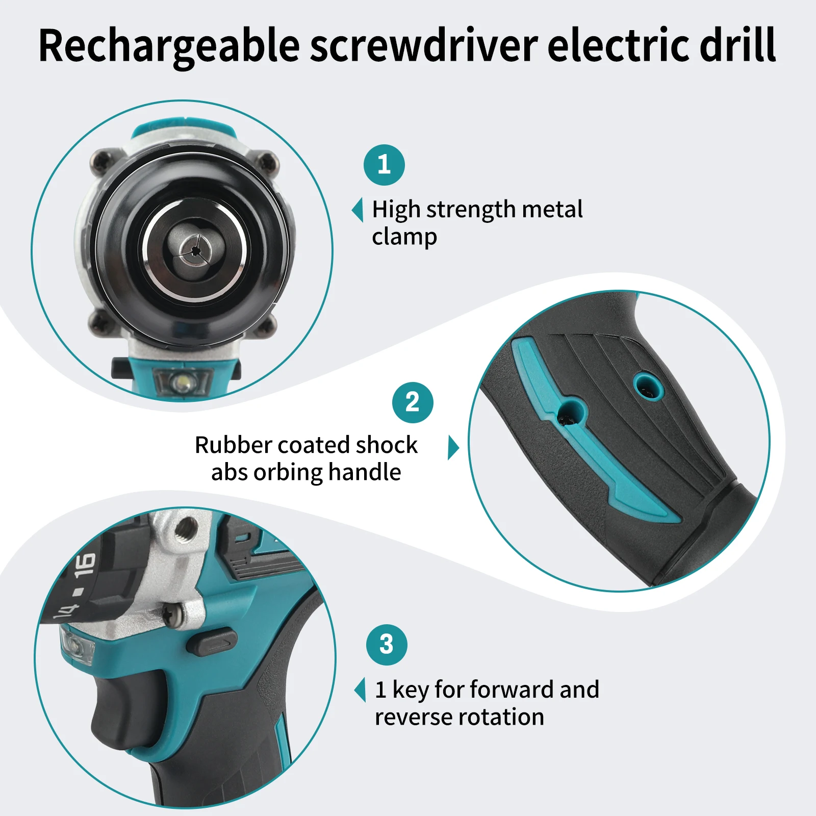 Taladro avellanador inalámbrico DDF487 Makita de 13mm, Motor sin escobillas LXT de 18V, destornillador eléctrico, herramienta eléctrica adecuada para batería de 18V