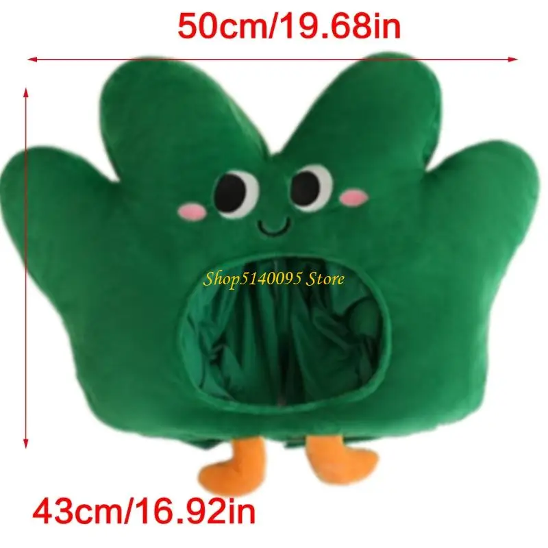 Dxae peluche pequeño sombrero hierba verde sombrero hierba graciosa gorros hierba hierba