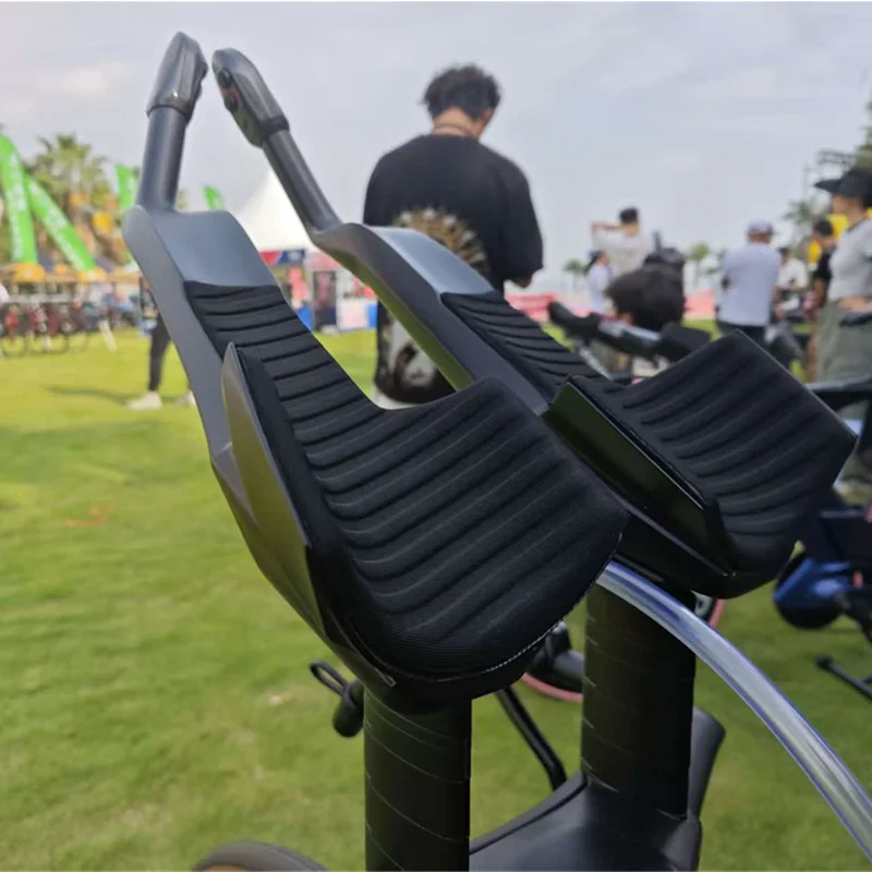 

Full Carbon Fiber Triathlon Rest Handlebar Aerobars Triathlon with Adjustable Arm Pads Tideace Triathlon Handlebar Riser Kit
