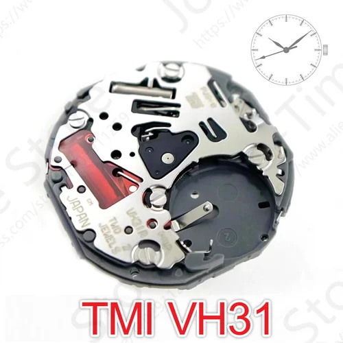 Imagen 2 del producto VH31 barrido segundo 3 manos movimiento de cuarzo japonés módulo de tiempo Tmi movimiento Vh31b 110 1⁄2 Ligne movimiento de cuarzo tres manos 1/4 Cen