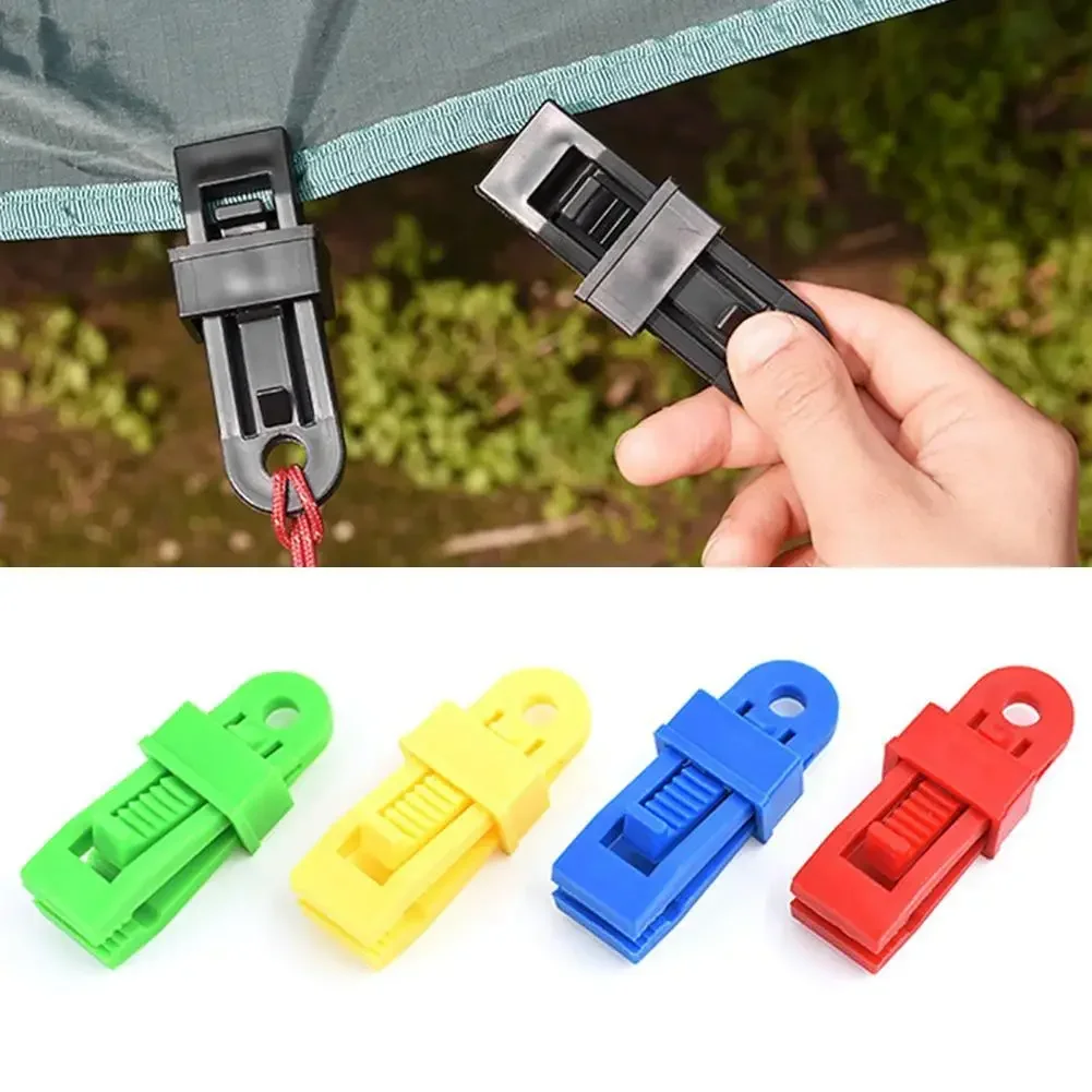 Adjustable Heavy Duty Lock Grip for Tarp Shade Cloth Reusable Clamp for Curtains Windproof Camping Tent Clip Hook Tarpaulin Clip