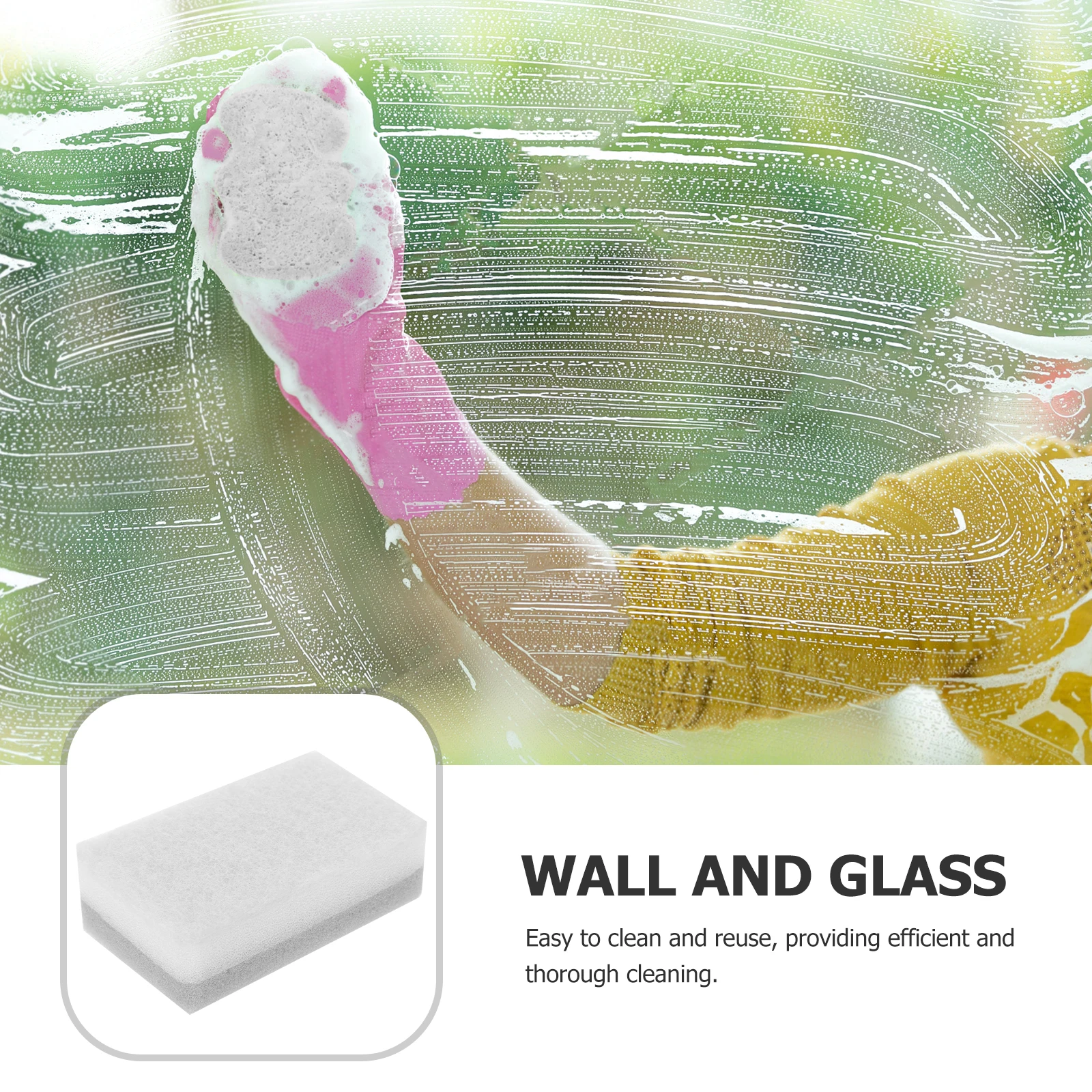 

10Pcs Kitchen Cleaning Sponges Multipurpose Dishwashing Scrub Pads Pot Bowl Wiping Tools Household Cleaning Sponges