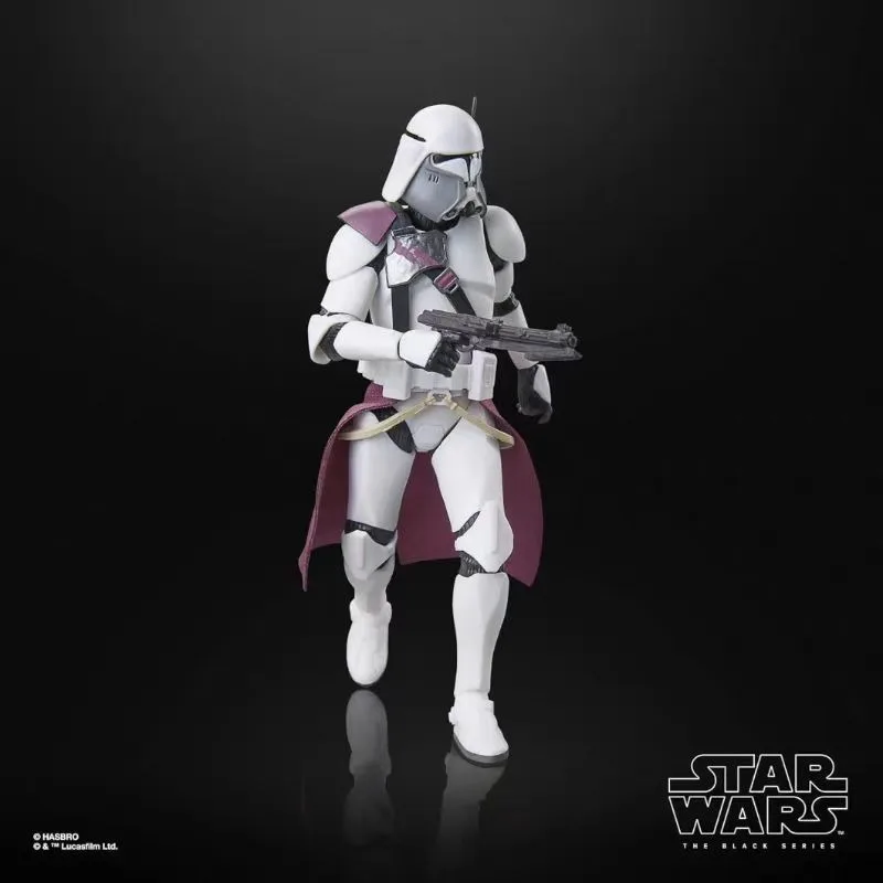 Original Hasbro Star Wars The Black Series Clone Commander Bacara Anime Figure Collection Models Toys view 3