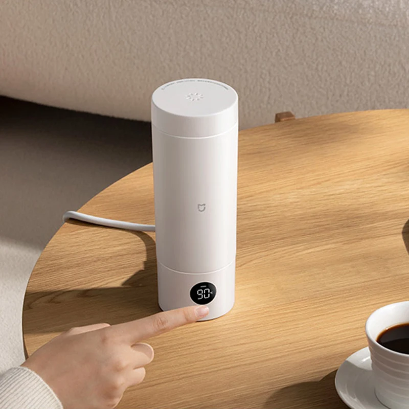 كوب تسخين كهربائي محمول من Xiaomi Mijia 2 كوب ترمس 316 كوب غليان كهربائي من الفولاذ المقاوم للصدأ يستخدم لطلاب عنبر صغير