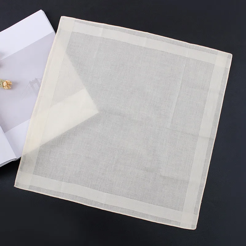 3Pcs 40x40cm Square Solid Color Handkerchiefs Classic Vintage Cotton Towel Wedding Xmas Party Gift