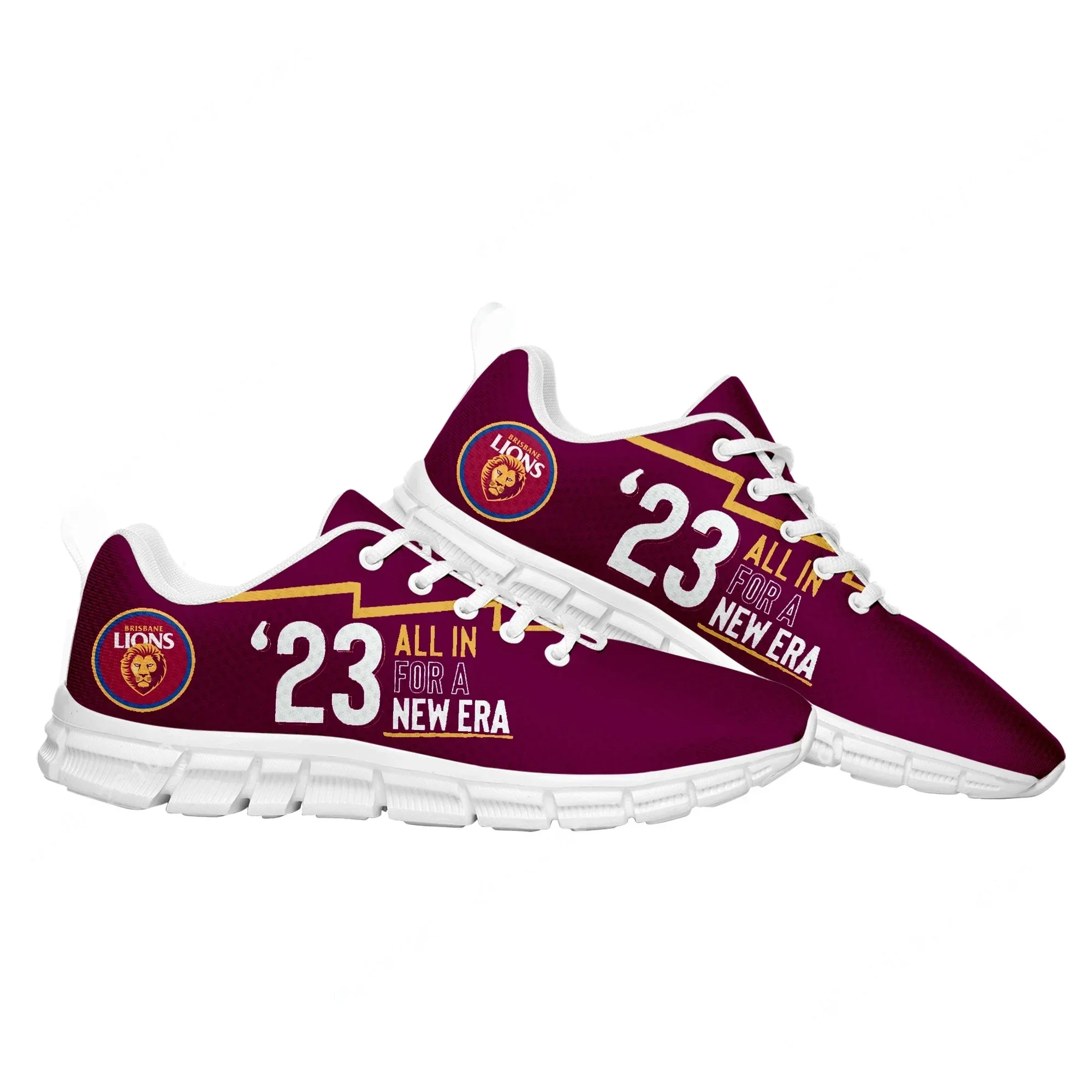 

Спортивная обувь для австралийского футбола Brisbane Lions, мужские, женские и подростковые кроссовки, кроссовки высокого качества, обувь на заказ