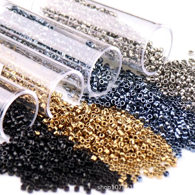 1200 sztuk 2mm metaliczne brązowe koraliki szklane 10/0 japońskie luźne koraliki dystansowe do robótek ręcznych tworzenia biżuterii akcesoria do szycia