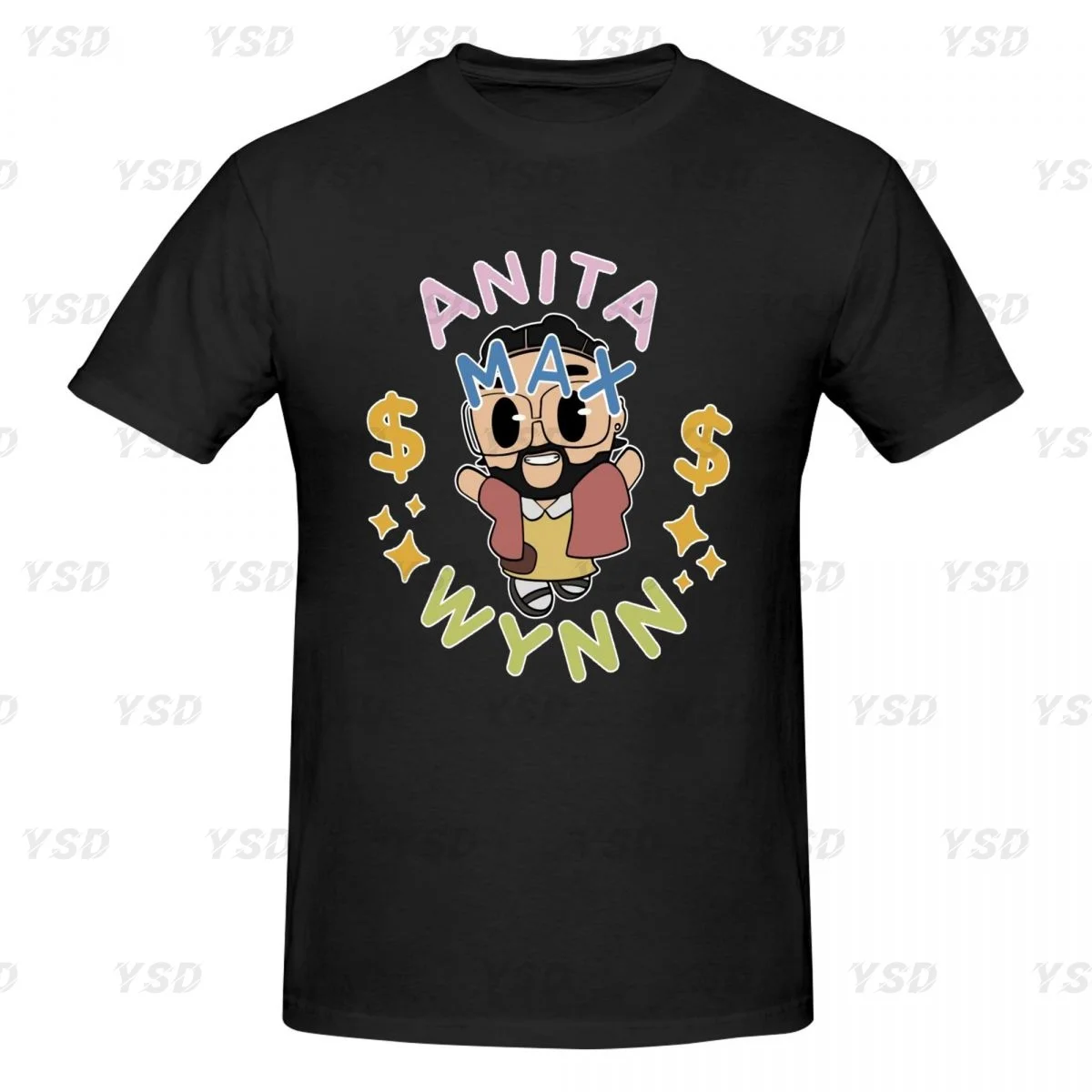 Anita Max Wynn Cartoon Men's tight fitting sports T-shirt,cosy,Oversized T shirt