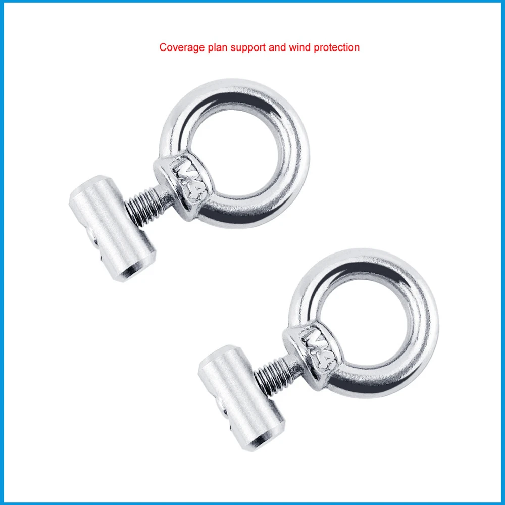 ​4pcs Stainless Steel Awning Rail Stoppers Silver 6mm Stops Motorhome Campervan Awning Rail /Tarpaulin Stoppers