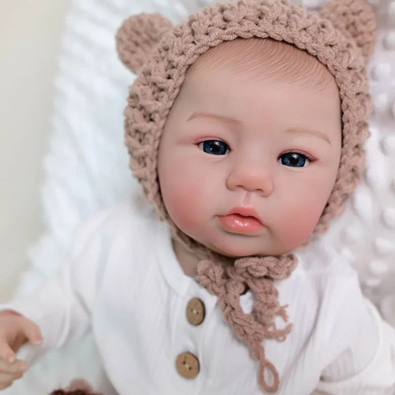 ตุ๊กตาอาบิเกลขนาด 48 ซม. ทาสีเสร็จแล้ว ขนาดเด็กแรกเกิด ผมทาสี ของเล่นตุ๊กตา