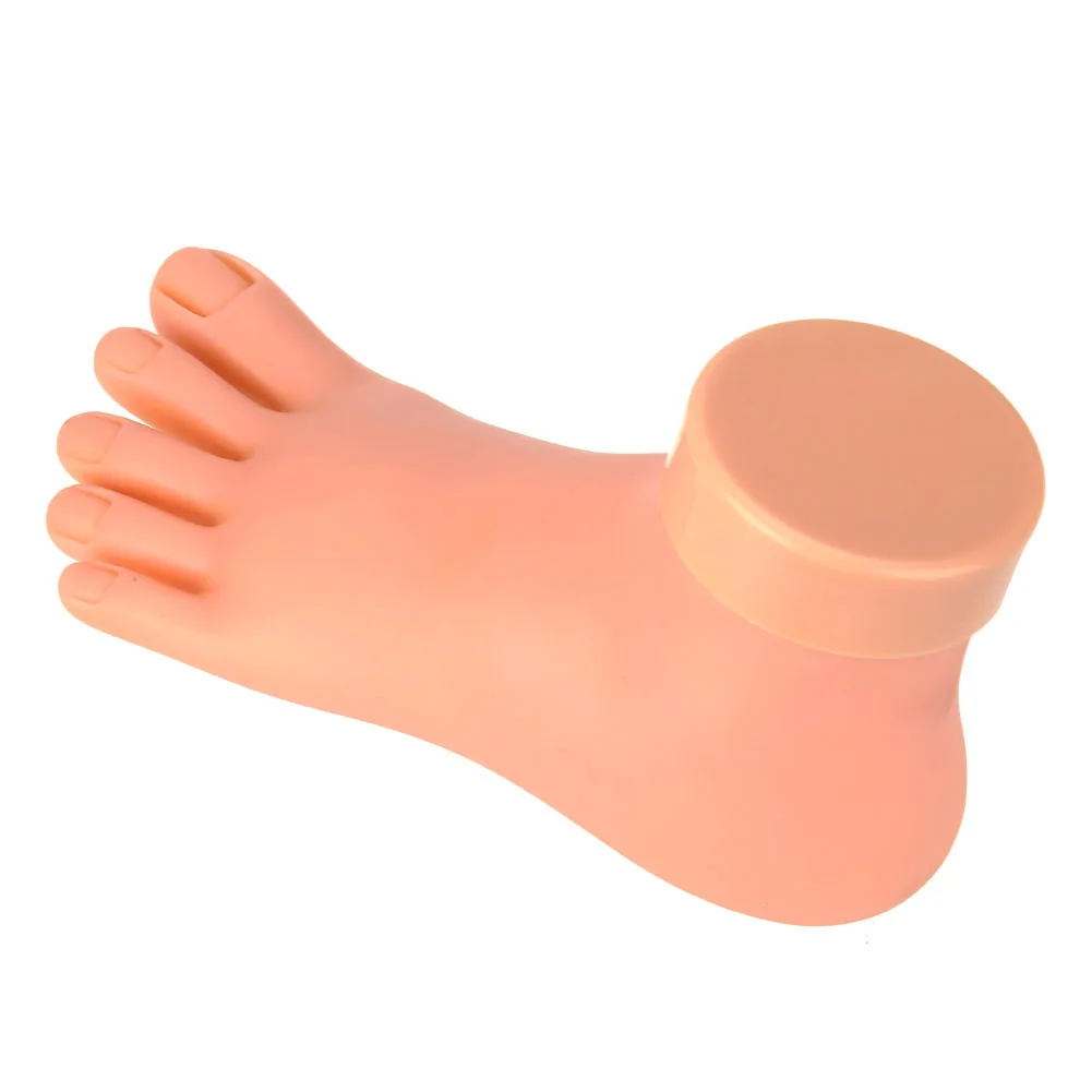 

Silicone Practice Fake Training Foot Flexible Practice Fake Foot Model Movable Soft Nail Art Tool for Nails Training Display