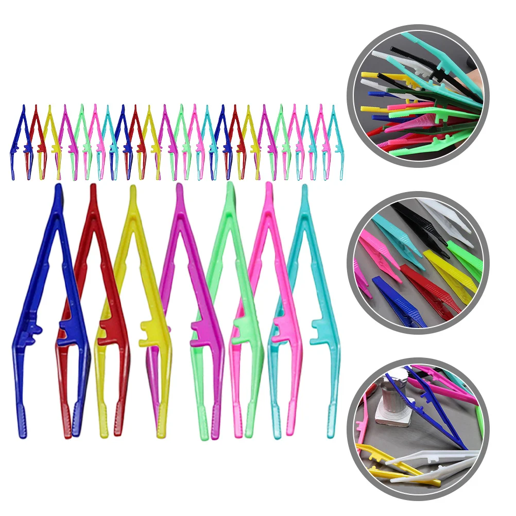 30 stuks wenkbrauwpincetten wegwerp plastic precisietip ergonomisch ontwerp kleine haarplukverzorgingsset voor vrouwen