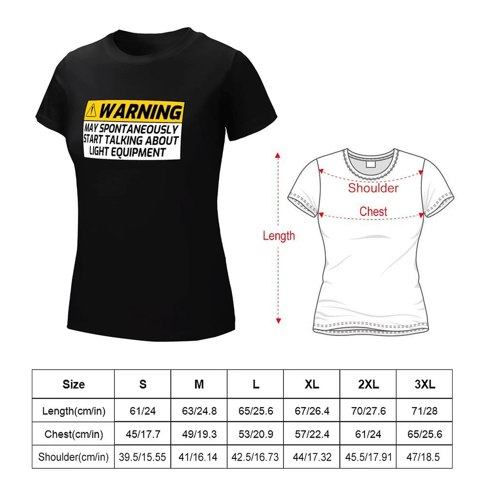 Lighting Technician Funny Lighting Technician Warning T-shirt female tops Aesthetic clothing graphic t-shirts for Women