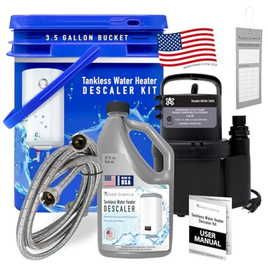 

Комплект для промывки водонагревателя без резервуара с квадратным ковшовым стальным шлангом емкостью 3,5 галлона, насосом 1–6 л.с., экологически чистым спусковым приспособлением для Effi